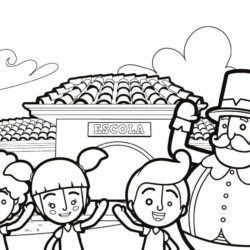 Desenho de Mundo Bita para colorir e imprimir: número 5