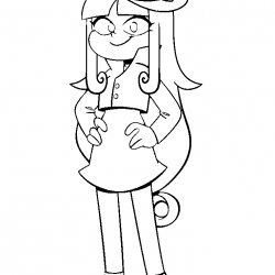 Desenho de Mundo Torajo para colorir e imprimir: número 1