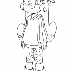 Desenho de Mundo Torajo para colorir e imprimir: número 2