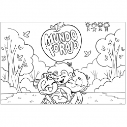 Desenho de Mundo Torajo para colorir e imprimir: número 5