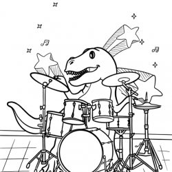 Desenho de Musica para colorir e imprimir: número 2