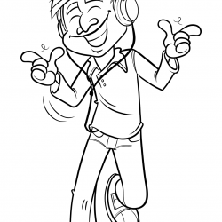 Desenho de Musica para colorir e imprimir: número 9