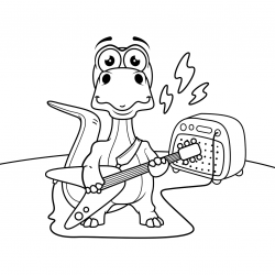 Desenho de Musica para colorir e imprimir: número 11