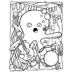 Desenho de Musica para colorir e imprimir: número 12