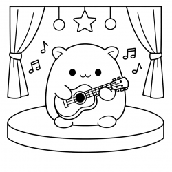 Desenho de Musica para colorir e imprimir: número 15