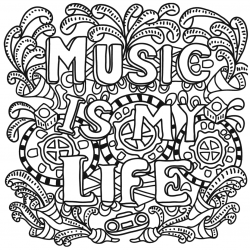Desenho de Musica para colorir e imprimir: número 19