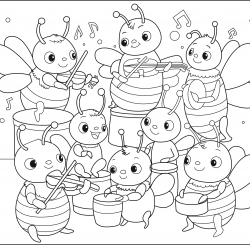 Desenho de Musica para colorir e imprimir: número 20