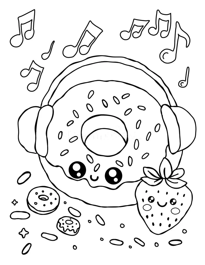 Desenho de Musica para colorir e imprimir: número 21