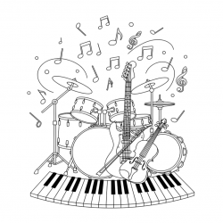 Desenho de Musica para colorir e imprimir: número 24