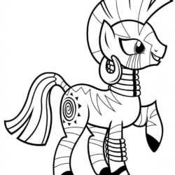 Desenho de My Little Pony para colorir e imprimir: número 1