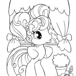 Desenho de My Little Pony para colorir e imprimir: número 4