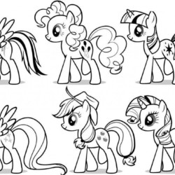 Desenho de My Little Pony para colorir e imprimir: número 5