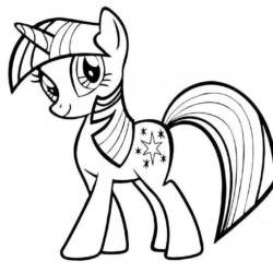Desenho de My Little Pony para colorir e imprimir: número 7