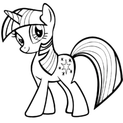 Desenho de My Little Pony para colorir e imprimir: número 8