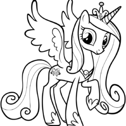 Desenho de My Little Pony para colorir e imprimir: número 12