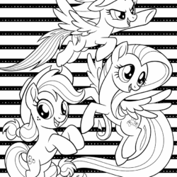 Desenho de My Little Pony para colorir e imprimir: número 14