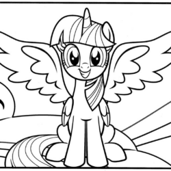 Desenho de My Little Pony para colorir e imprimir: número 16