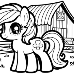 Desenho de My Little Pony para colorir e imprimir: número 17