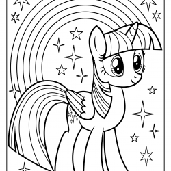 Desenho de My Little Pony para colorir e imprimir: número 19