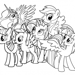 Desenho de My Little Pony para colorir e imprimir: número 21
