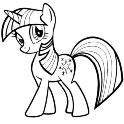 Desenho de My Little Pony para colorir e imprimir: número 25