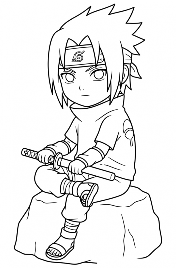 Desenho de Naruto para colorir e imprimir: número 11