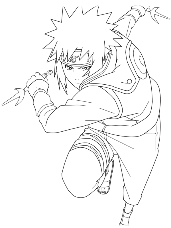 Desenho de Naruto para colorir e imprimir: número 12