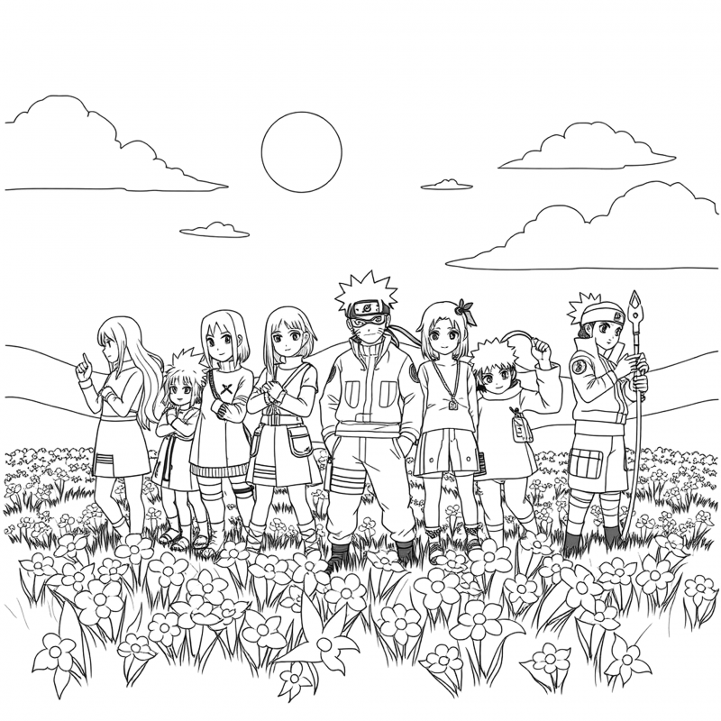 Desenho de Naruto para colorir e imprimir: número 15