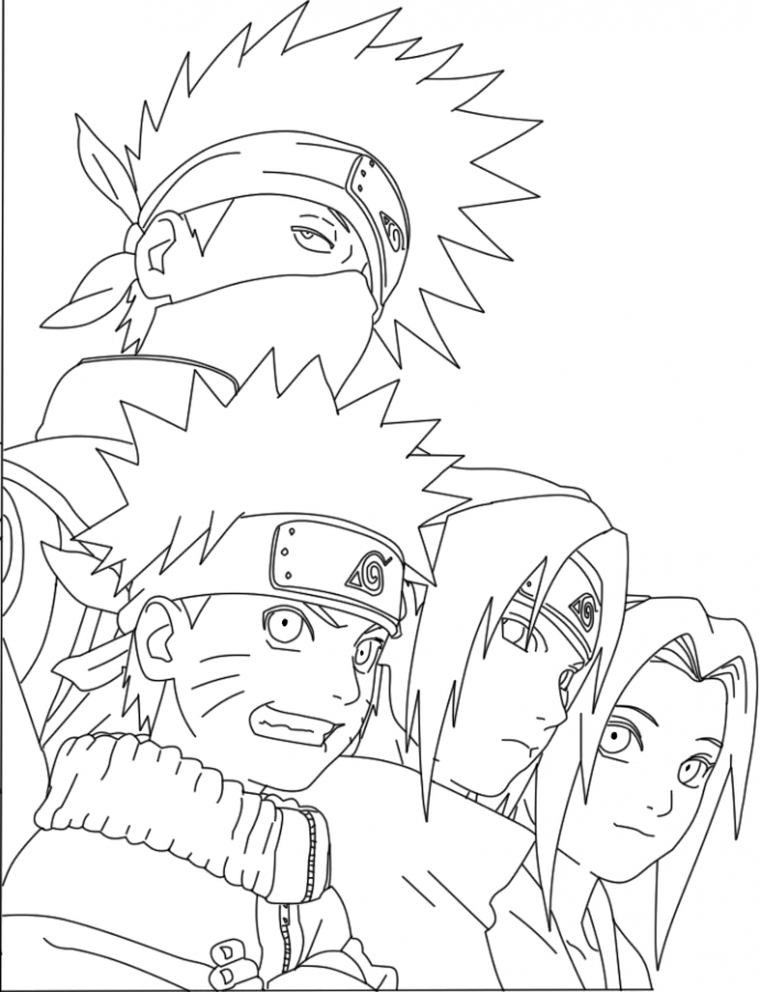 Desenho de Naruto para colorir e imprimir: número 17