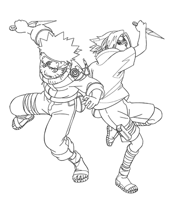 Desenho de Naruto para colorir e imprimir: número 18