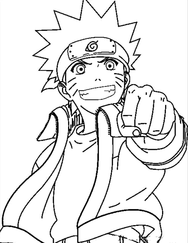 Desenho de Naruto para colorir e imprimir: número 20