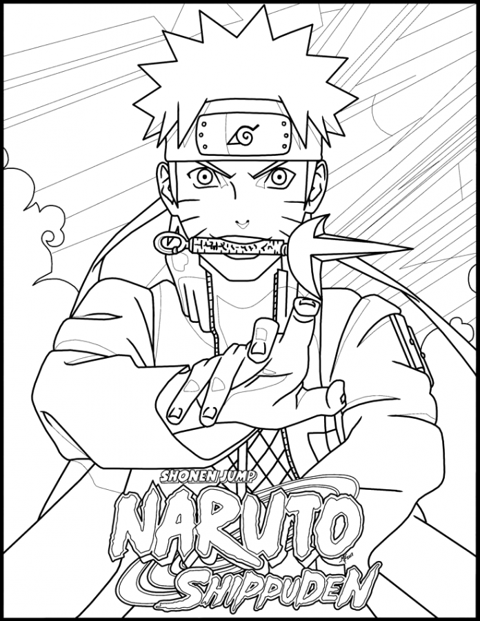 Desenho de Naruto para colorir e imprimir: número 21