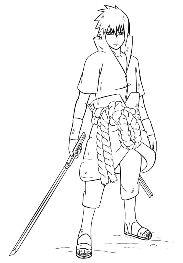 Desenho de Naruto para colorir e imprimir: número 22