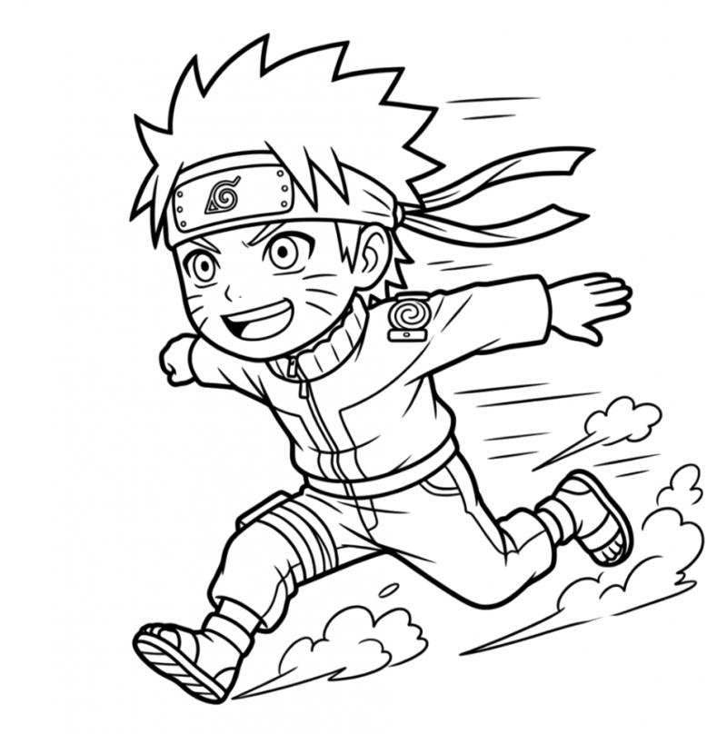Desenho de Naruto para colorir e imprimir: número 23