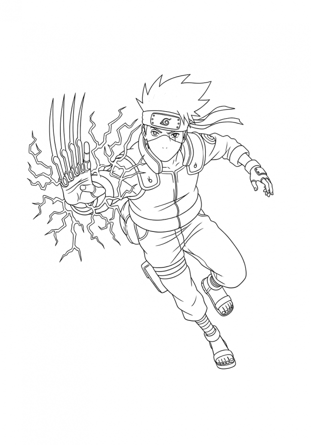 Desenho de Naruto para colorir e imprimir: número 24
