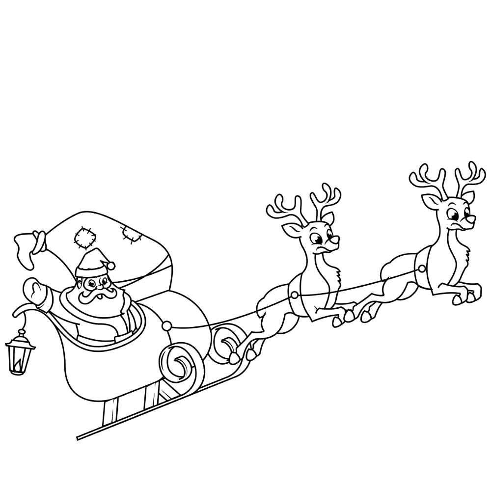 Desenho de Natal para colorir e imprimir: número 3