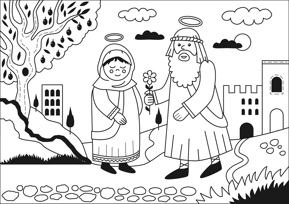 Desenho de Natal para colorir e imprimir: número 5
