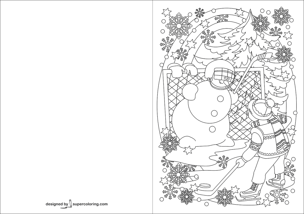 Desenho de Natal para colorir e imprimir: número 14