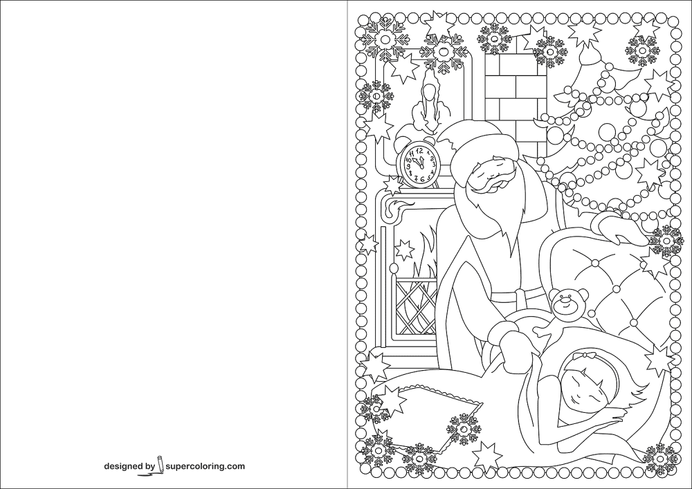 Desenho de Natal para colorir e imprimir: número 15