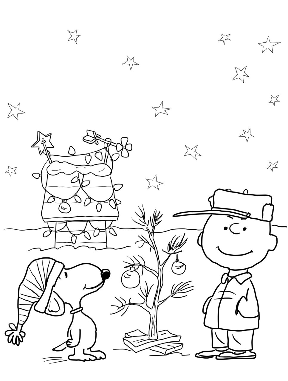Desenho de Natal para colorir e imprimir: número 17