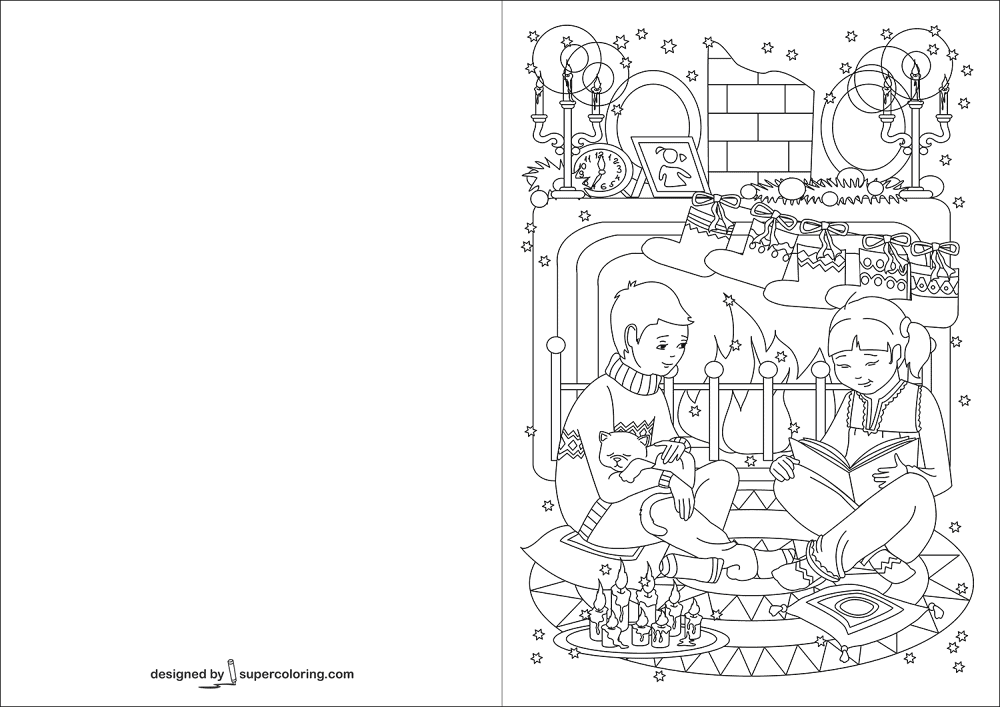 Desenho de Natal para colorir e imprimir: número 18