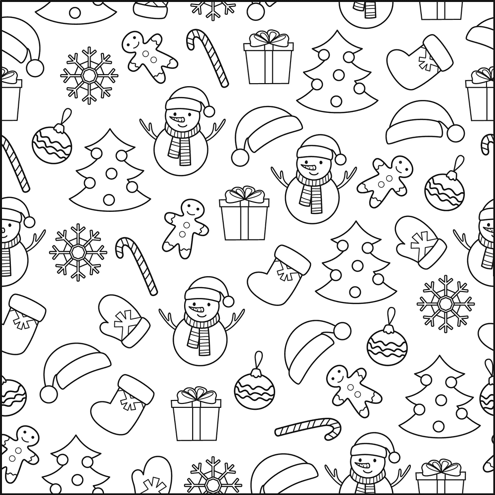 Desenho de Natal para colorir e imprimir: número 20