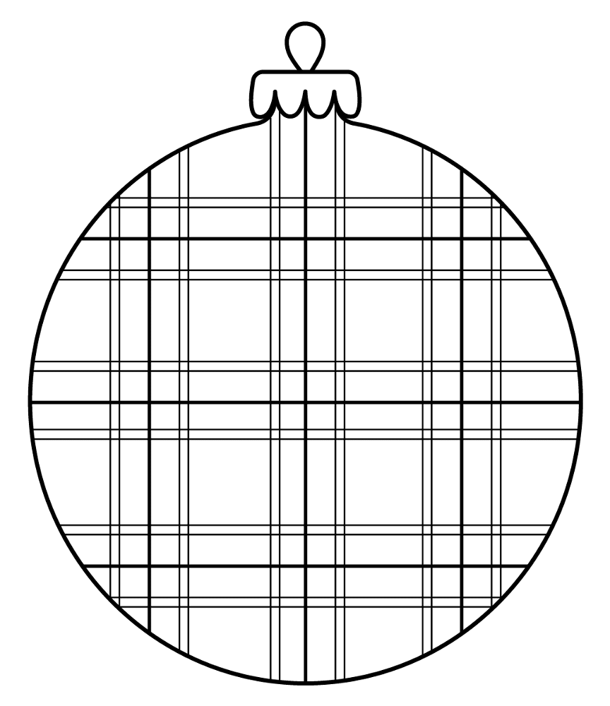 Desenho de Natal para colorir e imprimir: número 21
