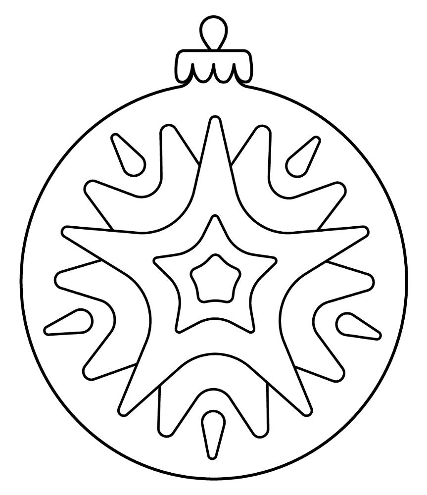 Desenho de Natal para colorir e imprimir: número 22