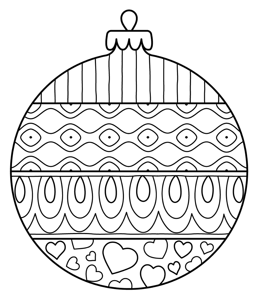 Desenho de Natal para colorir e imprimir: número 24
