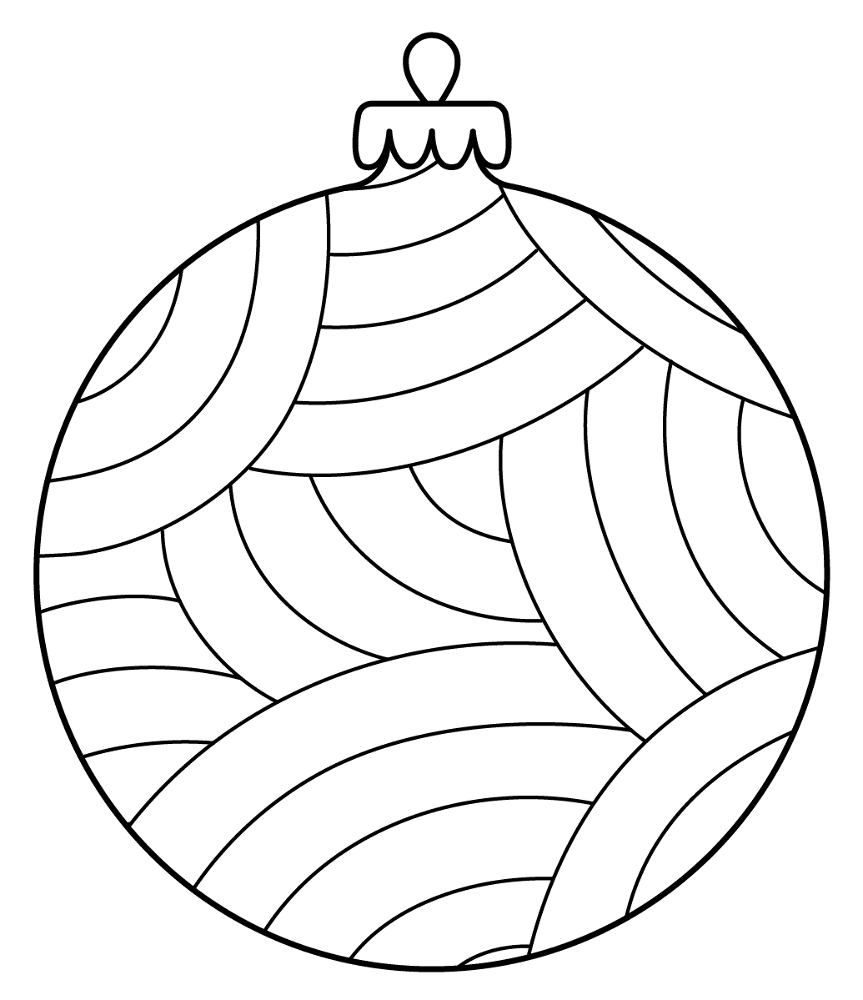 Desenho de Natal para colorir e imprimir: número 25