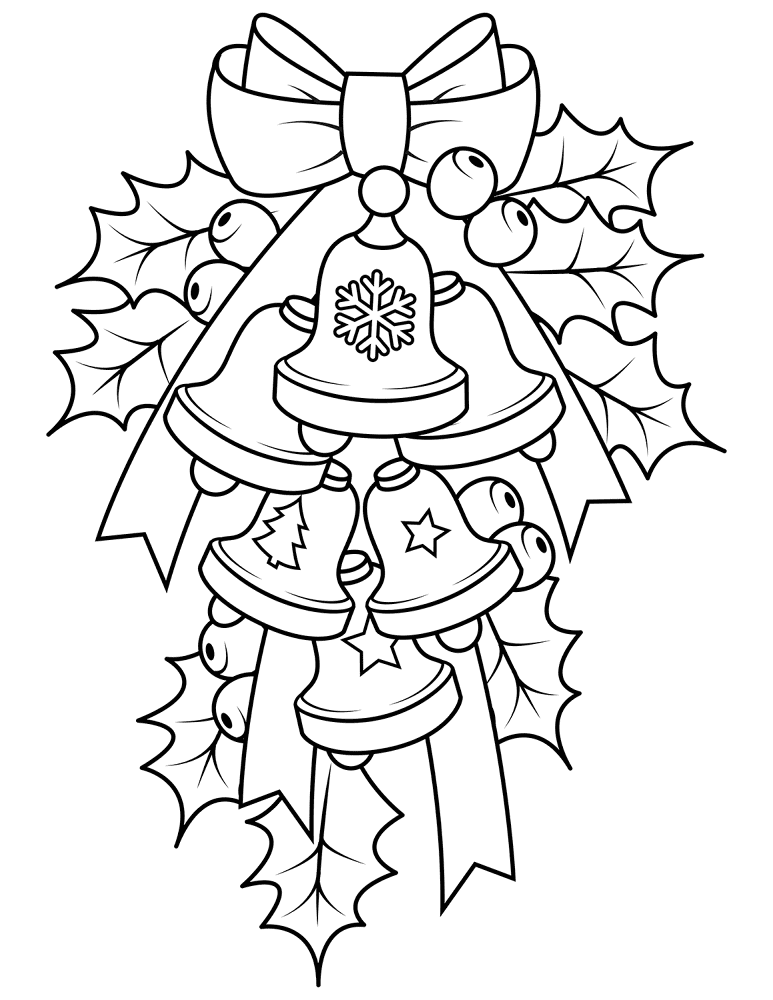 Desenho de Natal para colorir e imprimir: número 27