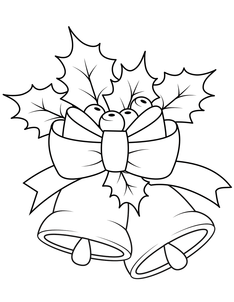 Desenho de Natal para colorir e imprimir: número 28