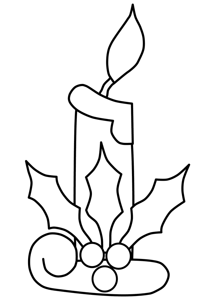 Desenho de Natal para colorir e imprimir: número 30