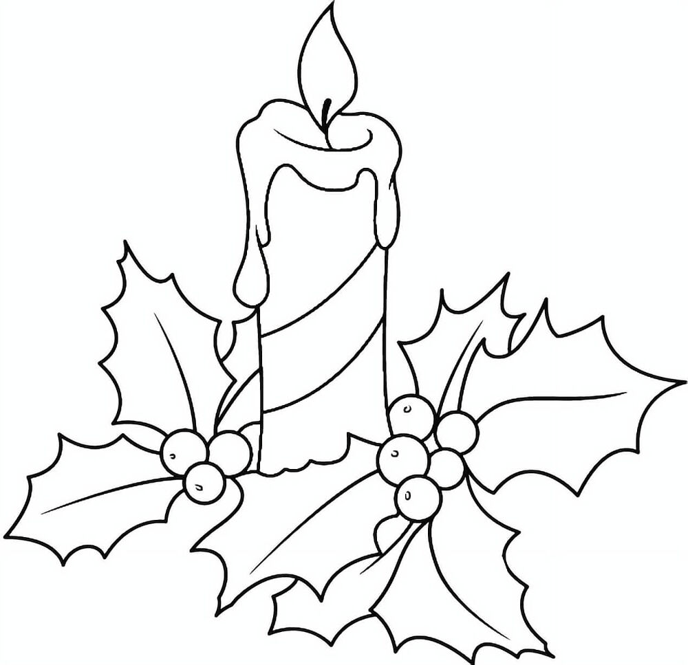 Desenho de Natal para colorir e imprimir: número 31